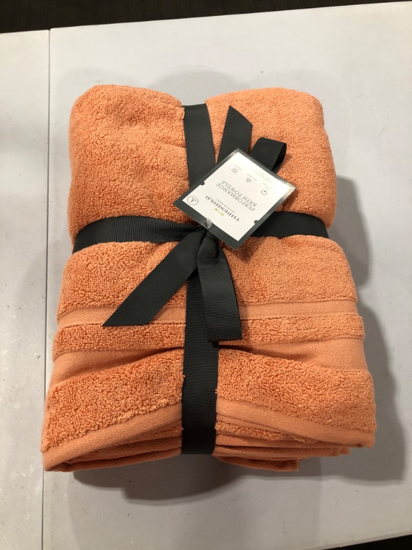 Photo 2 of 2pc Performance Bath Towel Set Coral - Threshold
