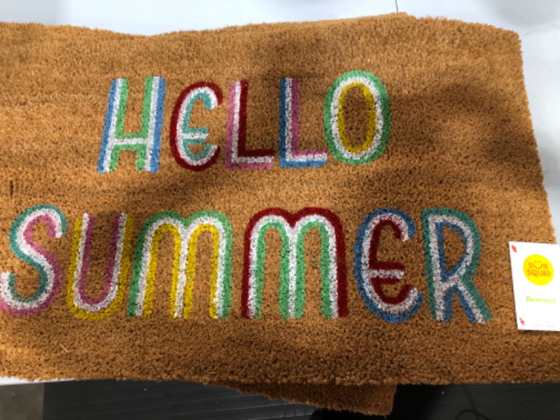 Photo 2 of 1'6x2'6 Hello Summer Doormat Brown - Sun Squad
