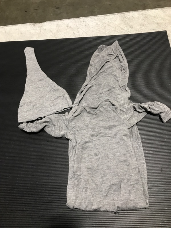 Photo 1 of Baby Knotted Gown with Hat Set for Newborn Boy Girl,Soft Tie Gown for Preemie with Mitten, Long Sleeve Infant Sleeper 0-3 M Grey 0-3 Months