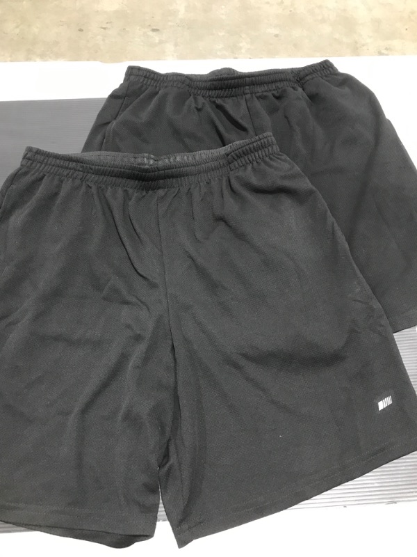 Photo 1 of AMAZON ESSENTIALS 2 PACK BLACK SHORTS SIZE MEDIUM