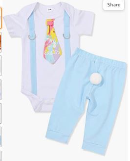 Photo 1 of Abbence Baby Boys Girls Easter Bodysuit Pants Set  9 - 12 MONTHS
