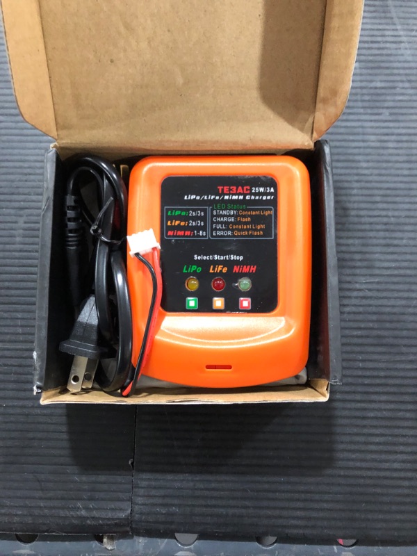 Photo 2 of Jimi TE3AC 25W/3A Professional Balance Charger for 2S 3S LiPo/2S 3S LiFe/1-8S NiMH Battery
