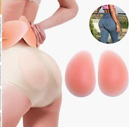 Photo 1 of AFLIFLI 1-Pair Silicone Butt Pad, 0.78 inch Thick, Removable Hip & Buttock Lifter Enhancer Padded Inserts for Women Push Up Panties
