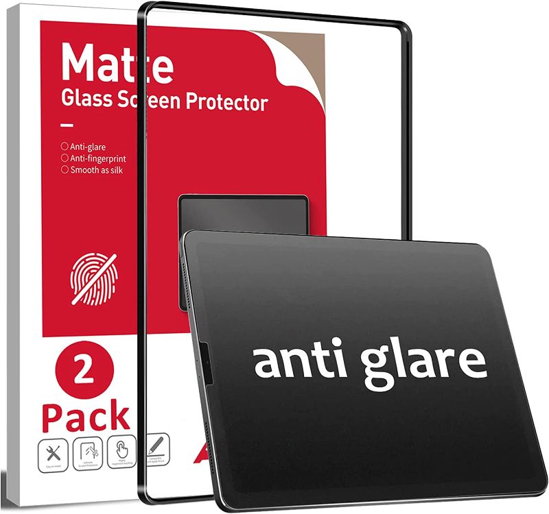 Photo 1 of Ambison [2 Pack] Matte Glass Screen Protector Compatible with iPad Air 5 2022/iPad Air 4th Generation 10.9", iPad Pro 11 [Install Frame] Bubble Free/Anti Glare/Fingerprint Free/Face ID Compatible
