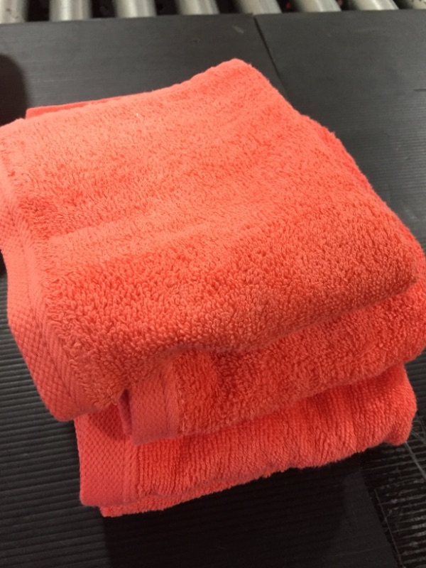 Photo 1 of 4 PACK Everyday Solid Hand Towel Bright Coral - Room Essentials™