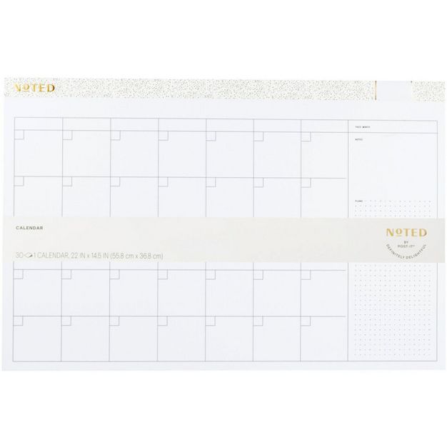 Photo 1 of Undated Post-it Desk Calendar Pad White

