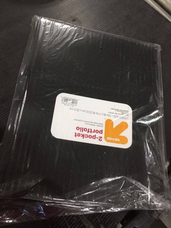 Photo 2 of 24 PACK  Pocket Plastic Folder Black - up & up™
