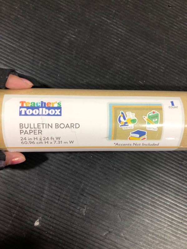 Photo 2 of 24' Kraft Bulletin Board Paper Roll - Horizon Group

