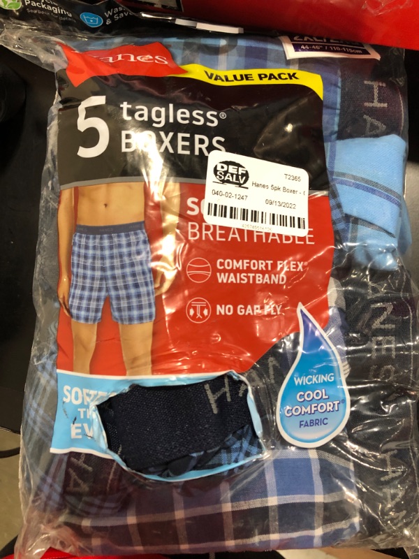 Photo 2 of 2 XL Hanes 5pk Assorted Woven Boxer