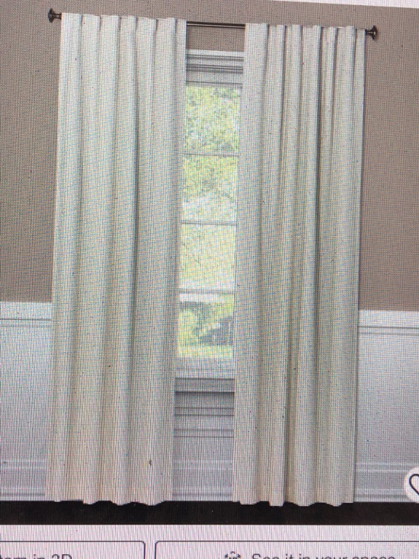 Photo 1 of 1pc Blackout Aruba Linen Window Curtain Panel - Threshold™50"W x 84"L




