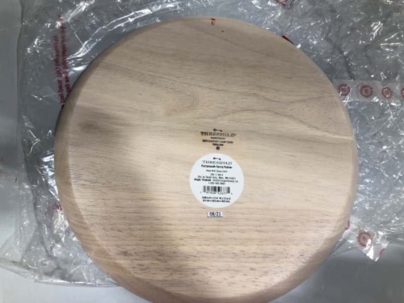 Photo 2 of 12" Rubberwood White Washed Serving Platter - Threshold™
**small red mark on bottom ** 