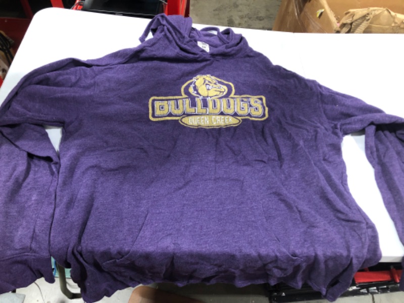 Photo 1 of bull dogs queen creek purple hoodie XXL**graphic has cracking**