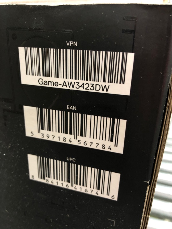 Photo 8 of Alienware 34 Inch Curved PC Gaming Monitor, 3440 x 1440p Resolution, Quantum Dot OLED 175Hz, 1800R Curvature, True 1ms GTG, 1,000,000:1 Contrast Ratio, 1.07 Billion Colors, AW3423DW - Lunar Light 34.18 Inches AW3423DW