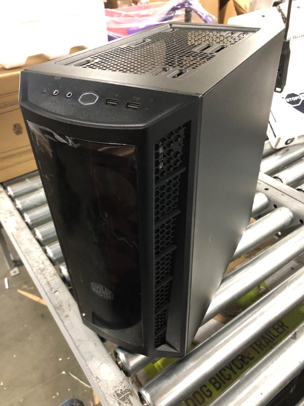 Photo 3 of Cooler Master MasterBox MB320L ARGB Micro-ATX with Dual ARGB Fans, DarkMirror Front Panel, Mesh Front Intake Vents, Tempered Glass Side Panel & ARGB Lighting System MB320 Micro-ATX Tower ARGB