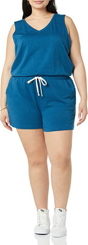 Photo 1 of Amazon Essentials Women's Studio Terry Fleece Romper small 