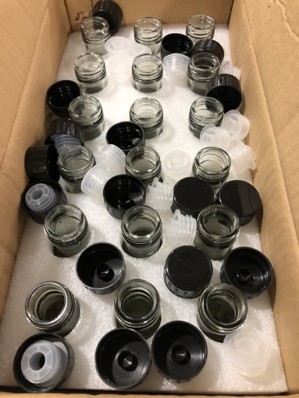 Photo 2 of 18 Pack Hot Sauce Bottles, YULEER 8.5 oz Square Glass Bottles with Leak Proof Screw Black Cap for Canning Sauce Bottles Suitable for Salad Dressing, Hot Sauce Bottles with Labels

