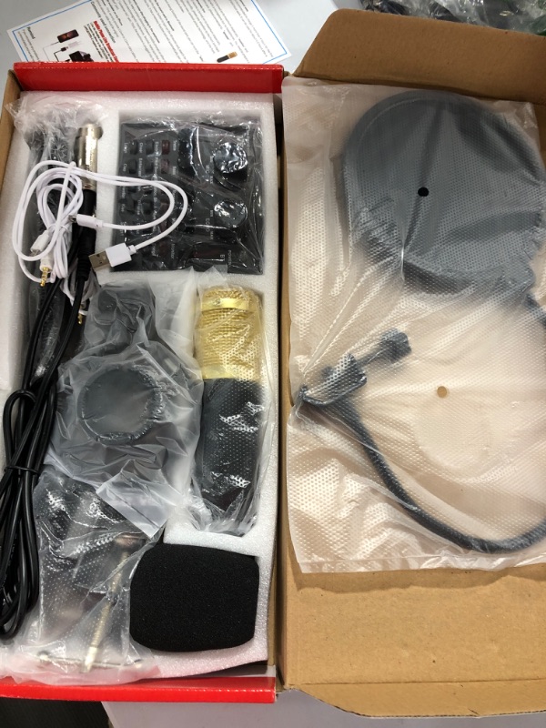 Photo 1 of Podcast Equipment Bundle, BM-800 Podcast Microphone bundle with v8 Sound Card, Condenser Studio Microphonefor Laptop Computer Vlog Living Broadcast Live Streaming YouTube TikToK