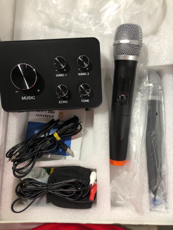 Photo 2 of Portable Karaoke Microphone Mixer System Set 