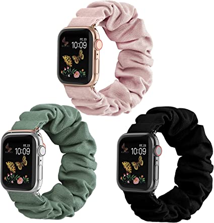 Photo 1 of 3 Packs Compatible with Apple Watch Band Scrunchies