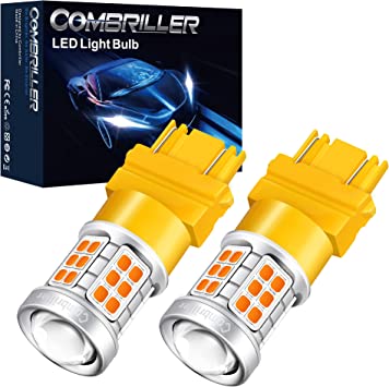 Photo 1 of 3157 LED Bulb Amber Yellow Super Bright, 3056 3156 3057 3157 led bulb for led reverse lights turn signal bulb brake light bulb tail light bulb parking light bulb, pack of 2