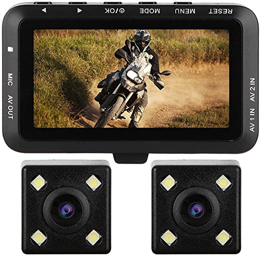 Photo 1 of Motorcycle DVR Recorder ,Motorcycle DVR Dash Cam 3.0 inch LCD 1080P HD G-Sensor Driving Recorder Front and Rear Camera