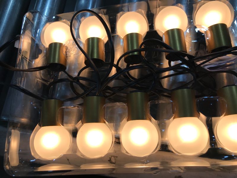 Photo 3 of 10ct Incandescent Outdoor String Lights G40 Frosted White Bulbs - Project 62