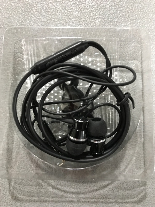 Photo 2 of Noise Isolating Wired Earbuds Headphones Earphones w/Microphone Compatible with Samsung Galaxy S10 S9 Plus Note 9 A10e A11 A12 A13 A03S A31 A51 A52 A71 Blu G91 Moto LG 3.5mm Cell Phone Computer -Black