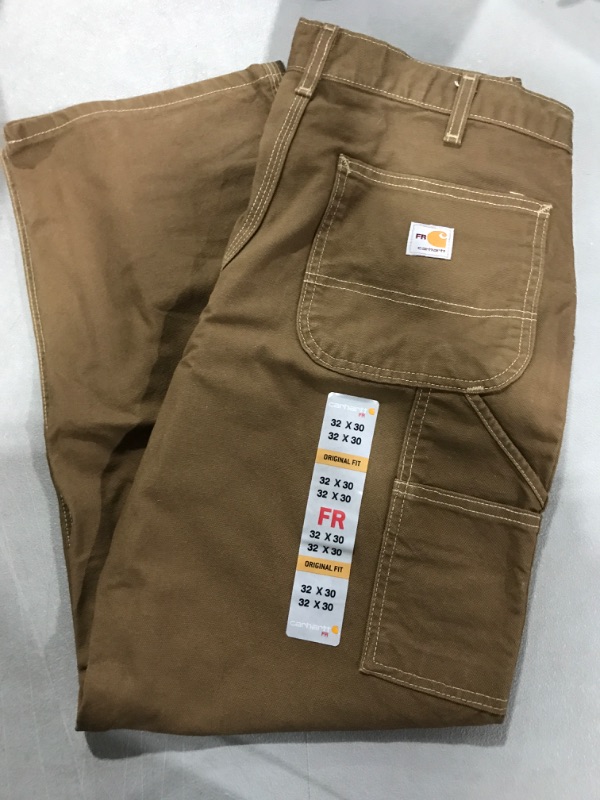 Photo 2 of [Size 32x30] Carhartt Men's Washed Duck Work Dungaree Pant- Brown
