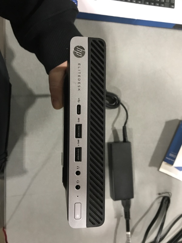 Photo 1 of New HP EliteDesk 800 G4 Desktop Mini - Intel Core i5-8600 - 8GB DDR4-256GB SSD - Intel UHD Graphics 630 - Windows 10 Pro 64-bit