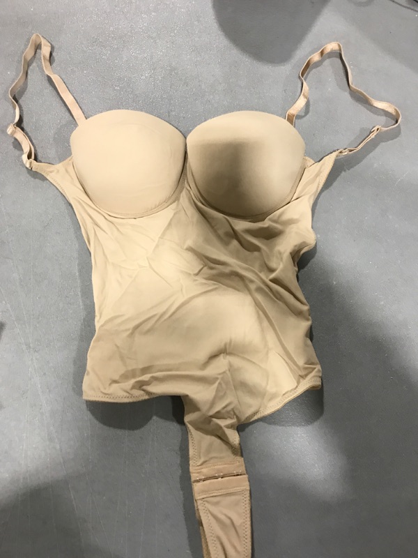 Photo 2 of [Size  L] KLONKEE Body Shaper for Women Tummy Control Fajas Colombianas Seamless Thong Full Bodysuit Shapewear with Underwire Bra- Beige