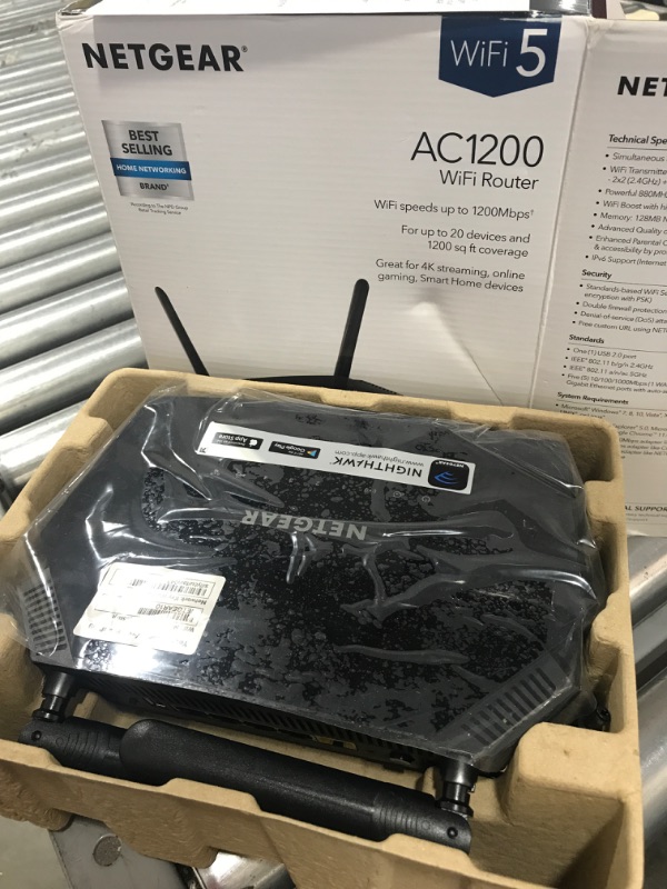 Photo 2 of NETGEAR WiFi Router (R6120) - AC1200 Dual Band Wireless Speed (up to 1200 Mbps) Up to 1200 sq ft Coverage and 20 Devices 4 x 10/100 Fast Ethernet and 1 x 2.0 USB ports