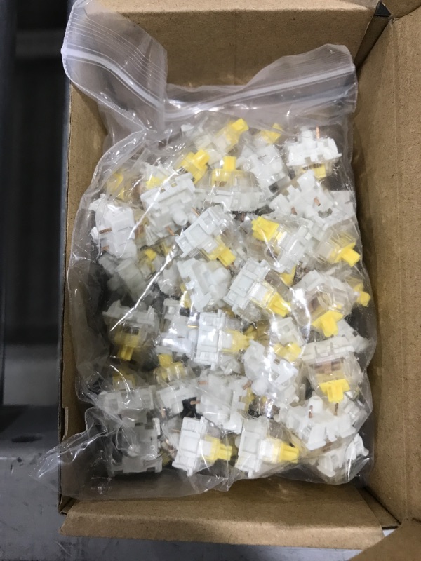 Photo 2 of Gateron Switches Mx Keyboard Switch 3pin SMD LED Underglow Led Compatible for MX Mechanical Keyboards Transparent Cover White Base (SMD Yellow 68 PCS)