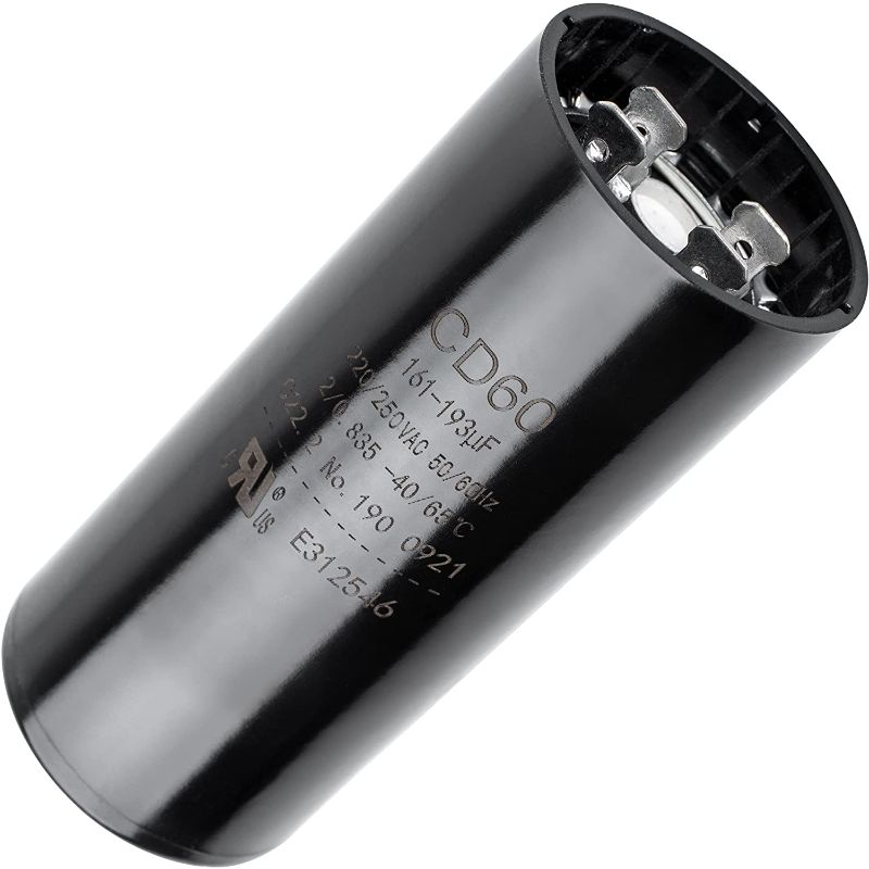 Photo 1 of [Enhanced Durability] 161-193 uf MFD 50/60 Hz 220-250 VAC Volts Round Start Capacitor by BlueStars - Universal Fit for Air Conditioners - Pack of 1