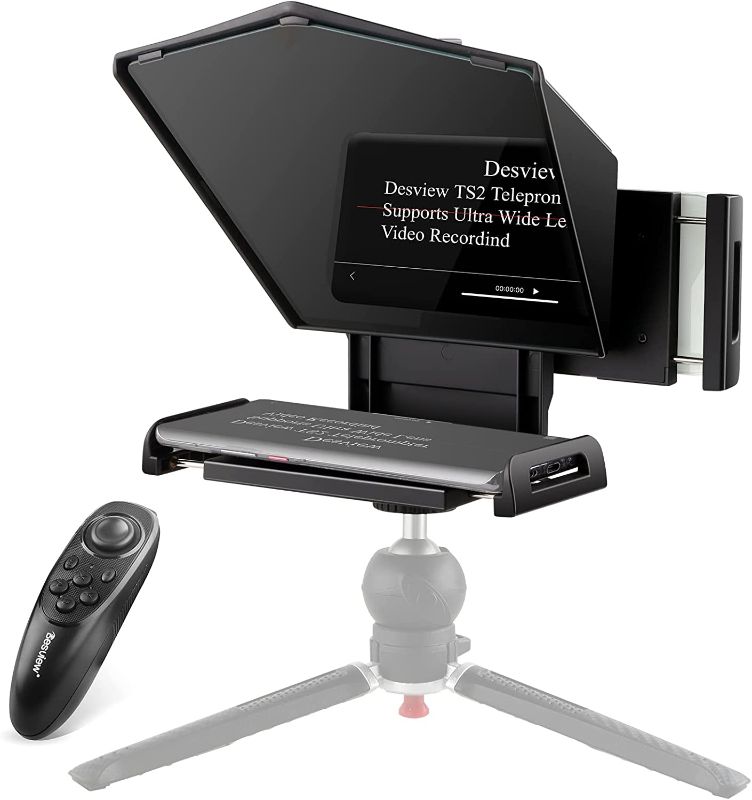 Photo 1 of Official? Desview TS2 Teleprompter, Smartphone Teleprompter with Remote Control, 8 inch High Display Glass, Compatible with Smartphone up to 8 inch, No Assembly Required?No Tripod Included?