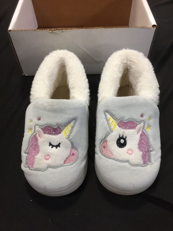 Photo 3 of Ainikas Toddler Boys Girls Slippers Fluffy Little Kids House Slippers Warm Fur Cute Animal Home Slipper
SIZE 16-17 