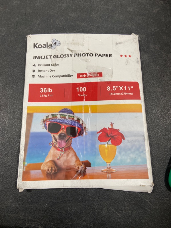 Photo 2 of Koala Glossy Brochure and Flyer Paper 8.5x11 Inches 100 Sheets Compatible with Inkjet Printer 36LB DIY Chip Bag