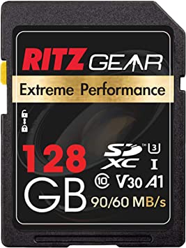 Photo 1 of Extreme Performance High Speed UHS-I SDXC 128GB SD Card 90/60 MB/S U3 A1 Class-10 V30 Memory Card for SD Devices That can Capture Full HD, 3D, and 4K Video as Well as raw Photography
