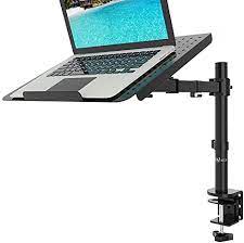 Photo 1 of WALI Laptop Tray Desk Mount for 1 Laptop Notebook up to 17 inch, Fully Adjustable, 22 lbs Capacity with Vented Cooling Platform Stand (M00LP)
