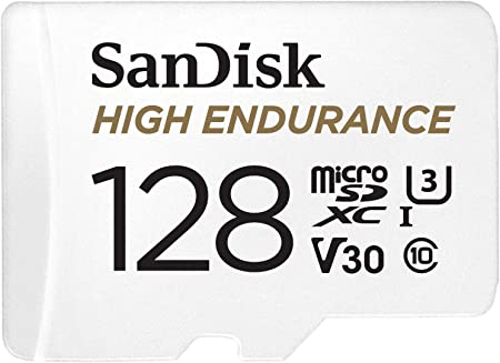 Photo 1 of SanDisk 128GB High Endurance Video MicroSDXC Card with Adapter for Dash Cam and Home Monitoring systems - C10, U3, V30, 4K UHD, Micro SD Card - SDSQQNR-128G-GN6IA
