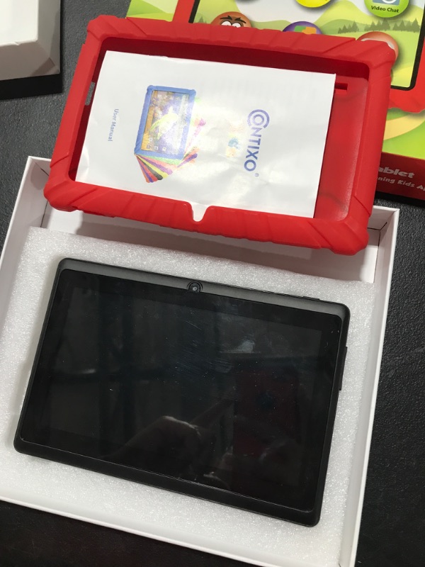 Photo 2 of Contixo V8-2 7" Kids Tablet with Android 8.1 - Red