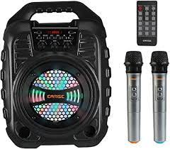 Photo 1 of EARISE T26 Pro Karaoke Machine with 2 Wireless Microphones, Portable PA System Bluetooth PA Loudspeaker with LED Lights, Audio Recording, FM Radio, Remote Control, Supports TF Card/USB/AUX
