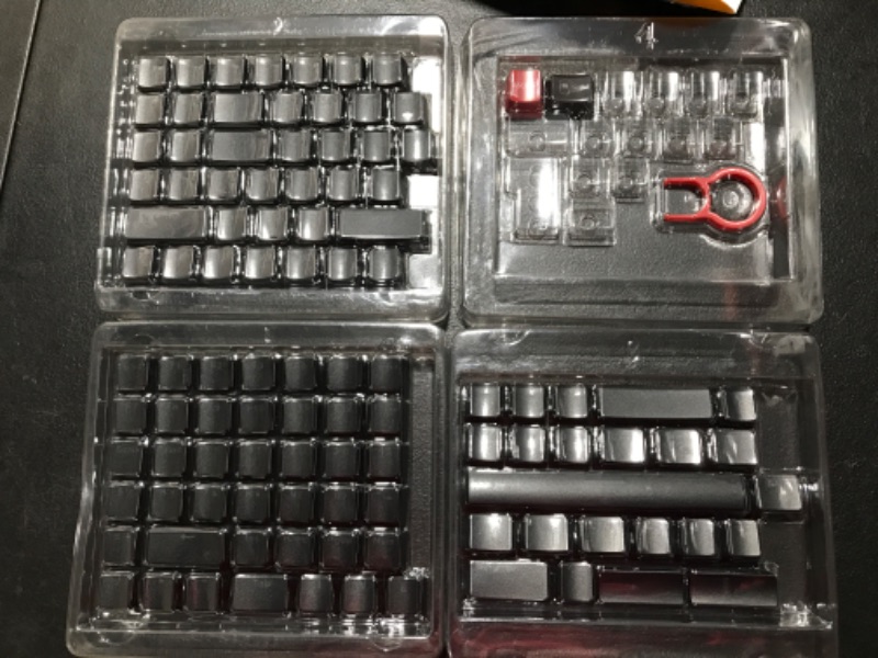 Photo 2 of Glorious 104-Key ABS Doubleshot Mechanical Keyboard Keycaps (Black)
