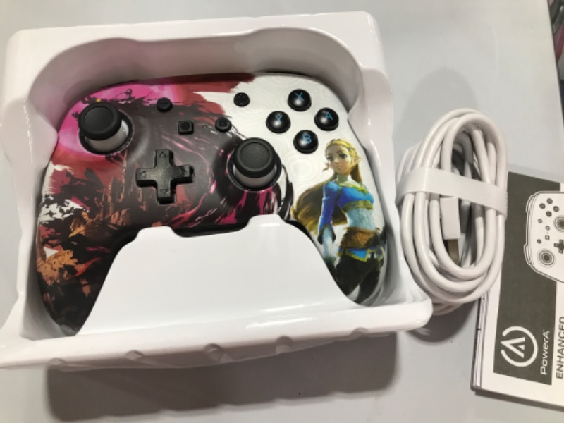 Photo 1 of PowerA Enhanced Wireless Controller for Nintendo Switch - Blood Moon Zelda, Nintendo Switch Lite, Gamepad, Game Controller, Bluetooth Controller, Rechargeable - Nintendo Switch

