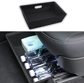 Photo 1 of BaishenglinMotor Under Seat Storage Box Compatible with 2016-2021 2022 Tesla Model Y Seat Hidden Organizer Tray Tesla Model Y Interior Accessories (Original Felt Texture)
