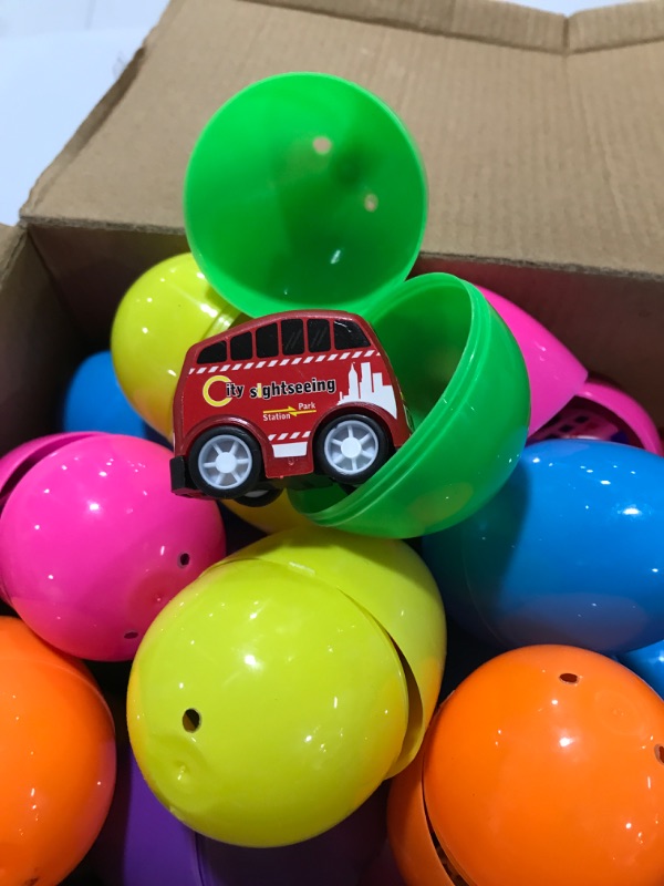 Photo 1 of JOYIN 24 Mini Pull Back City Cars Filled Easter Eggs.