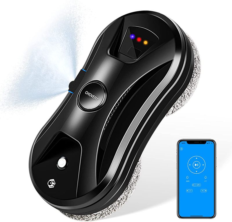 Photo 1 of CHOVERY CL.2 Window Cleaner Robot with Ultrasonic Auto Water Spray,Window Vacuum Cleaner with APP/Remote Control,Window Cleaning Robot for Windows/Tiles/Class Door
