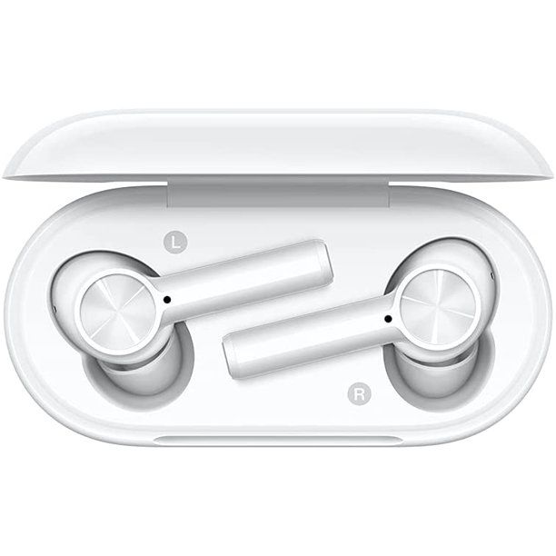 Photo 1 of OnePlus Buds Z - True Wireless in-Ear Earbuds with Charging Case, White – Fast Charging, Deep Bass, Comfortable and Lightweight, IP55,Glossy White
