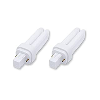 Photo 1 of 13 Watt Quad Tube Fluorescent Lamp with GX23-2, 2 Pin Base by Lumenivo - 3000k Soft White U Shaped Compact Fluorescent Bulbs 2 Pin - PLC 13w 2 Pin Double Tubes CFL with 810 Lumens Output - 2 Pack (B092CBVTP3)
