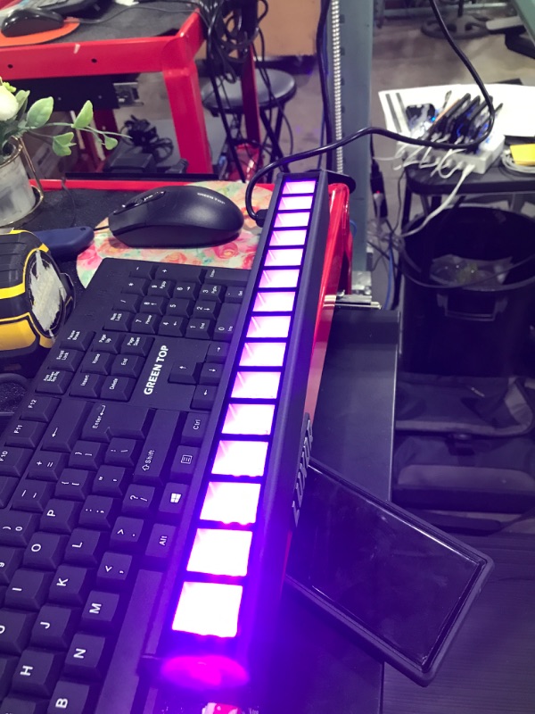 Photo 1 of 3 Pack Upgraded 36W LED Black Light Bar, Blacklight Flood Light with Plug & Switch & 5ft Power Cord, Each Light Up 21x21ft Area, for Glow Fluorescent Party Bedroom Game Room Body Paint Stage Lighting (B09DKC3L2K)

