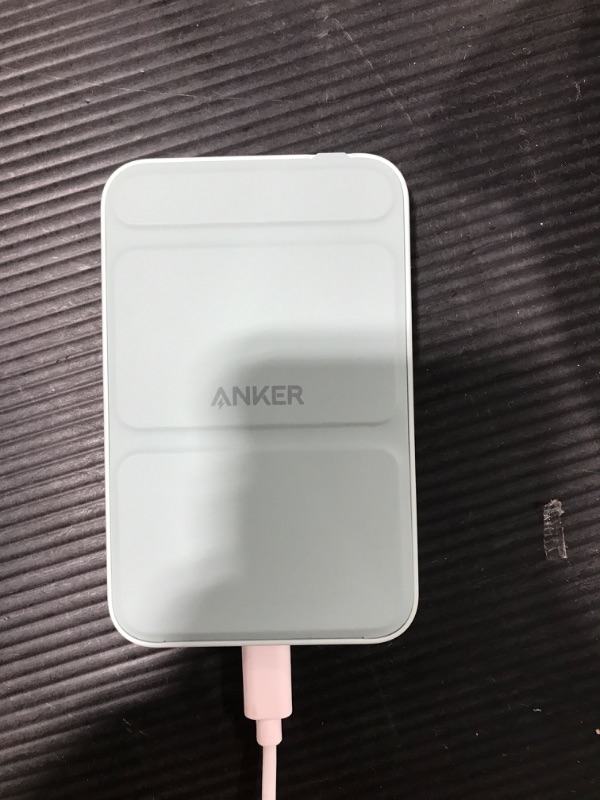 Photo 3 of Anker 622 Magnetic Wireless Portable Charger (MagGo), 5000mAh Foldable Magnetic Battery and USB-C for iPhone 13/12 Series (Buds Green) (B099Z29R3Q)

